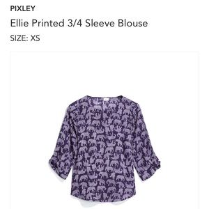 Elephant Print Blouse